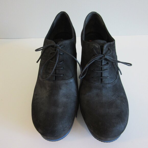 CAMPER Black Together Platform Oxford Almond Toe 41 Shoes - Picture 2 of 7